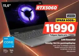 Power Lenovo LOQ Essential Smidig 144 Hz gamingdisplay erbjuda