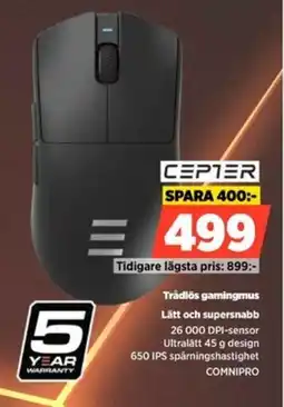 Power Cepter Trådlös gamingmus Lätt och supersnabb erbjuda