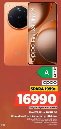 Power Oppo Find X9 Ultra 5G 512 GB Ultimat kraft och kameror i proffsklass erbjuda