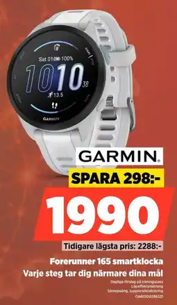 Power Garmin Forerunner 165 smartklocka Varje steg tar dig närmare dina mål erbjuda