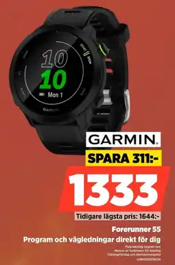 Power Garmin Forerunner 55 Program och vägledningar direkt för dig erbjuda