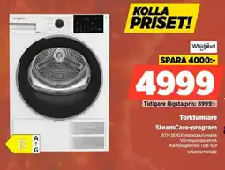 Power Whirlpool Torktumlare SteamCare-program erbjuda