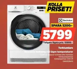 Power Electrolux Torktumlare Skonsam torkning vid lägre temperaturer erbjuda