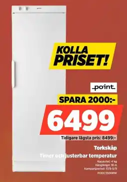 Power Point Torkskåp Timer och justerbar temperatur erbjuda