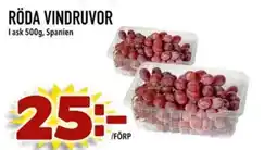 Din Mat Röda vindruvor erbjuda