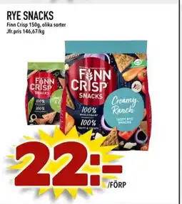 Din Mat Rye snacks erbjuda