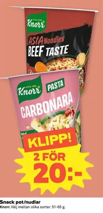 Knorr Snack pot/nudlar