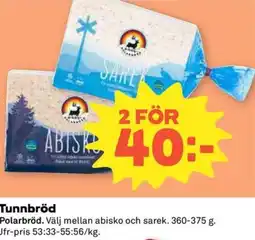 Coop Konsum Tunnbröd erbjuda