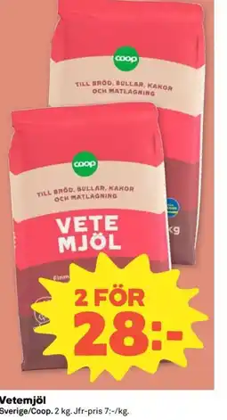 Coop Konsum Vetemjöl erbjuda