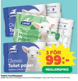 Coop Konsum Toalett-/hushållspapper erbjuda