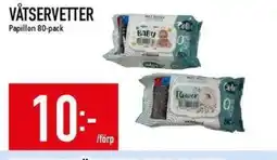 Matdax Våtservetter papillon 80-pack erbjuda