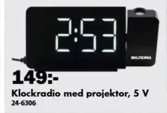 Klockradio med projektor, 5 V