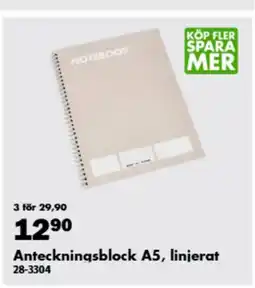 Biltema Anteckningsblock a5, linjerat erbjuda