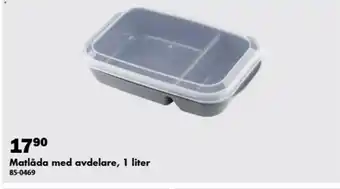 Matlåda med avdelare,