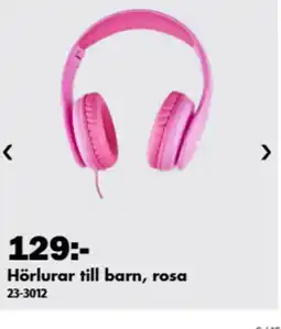 Biltema Hörlurar till barn, rosa erbjuda