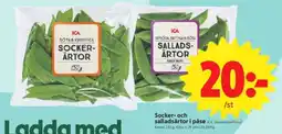 ICA Supermarket Socker- och salladsärtor i påse erbjuda