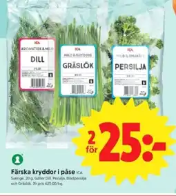 ICA Supermarket Färska kryddor i påse ICA erbjuda