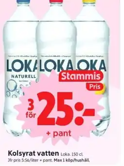 ICA Supermarket Kolsyrat vatten Loka. erbjuda