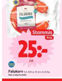 ICA Supermarket Falukorv erbjuda