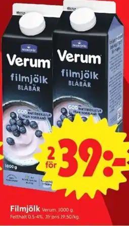 ICA Supermarket Filmjölk verum. erbjuda