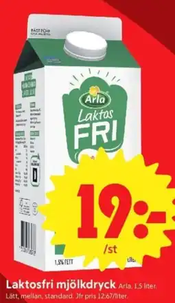 ICA Supermarket Laktosfri mjölkdryck Arla. erbjuda