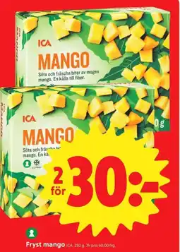 ICA Supermarket Fryst mango erbjuda