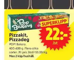 ICA Supermarket Pizzakit, Pizzadeg erbjuda