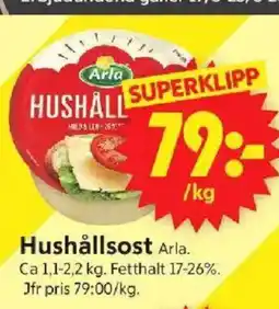 ICA Supermarket Hushållsost Arla. erbjuda