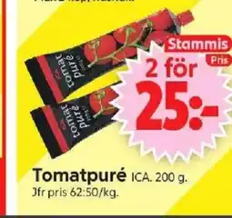 ICA Supermarket Tomatpuré erbjuda