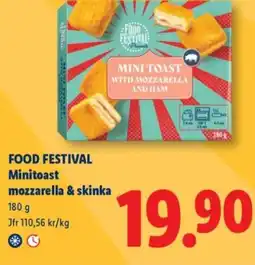 Lidl FOOD FESTIVAL Minitoast mozzarella & skinka erbjuda