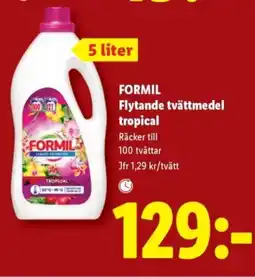 Lidl FORMIL Flytande tvättmedel tropical erbjuda