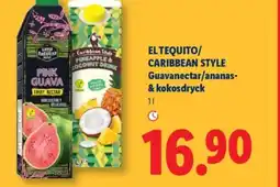 Lidl EL TEQUITO/ CARIBBEAN STYLE Guavanectar/ananas- & kokosdryck erbjuda