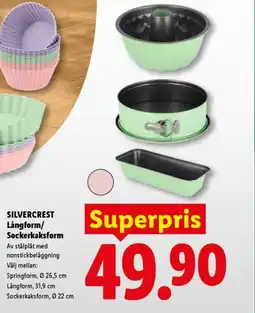 Lidl SILVERCREST Långform/ Sockerkaksform erbjuda