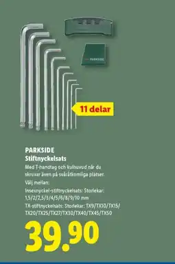 Lidl PARKSIDE Stiftnyckelsats erbjuda