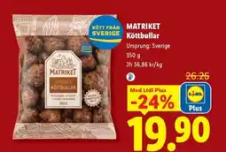 Lidl MATRIKET Köttbullar erbjuda