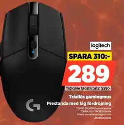 Power Logitech Trådlös gamingmus erbjuda