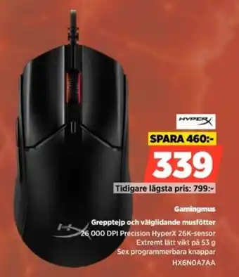 Power HyperX Gamingmus erbjuda