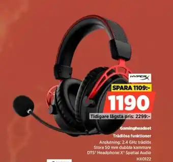 Power HyperX Gamingheadset erbjuda