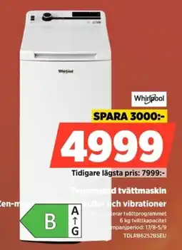 Power Whirlpool Toppmatad tvättmaskin erbjuda