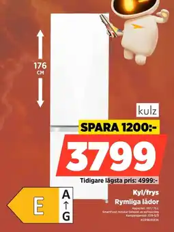 Power Kulz Kyl/frys Rymliga lådor erbjuda
