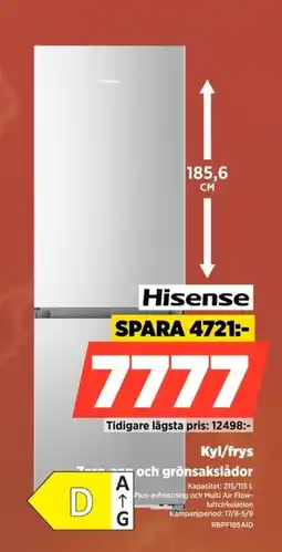Power Hisense Kyl/frys och grönsakslådor erbjuda
