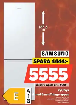 Power Samsung Kyl/frys el med SmartThings-appen erbjuda
