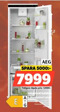 Power Aeg Integrerat kylskap As atervunnen plast erbjuda