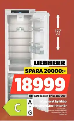 Power Liebherr Integrerat kylskåp bra SmartSteel-interiör erbjuda