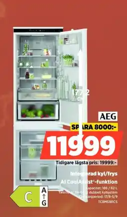 Power Aeg Integrerad kyl/frys Al CoolAssist-funktion erbjuda
