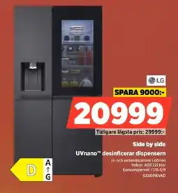 Power Lg Side by side UVnano™ desinficerar dispensern erbjuda