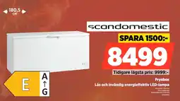 Power Scandomestic Frysbox Lås och invändig energieffektiv LED-lampa erbjuda