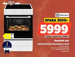 Power Electrolux Keramisk spis Kontroll med intryckbara vred erbjuda