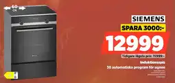 Power Siemens Induktionsspis 30 automatiska program för ugnen erbjuda