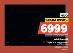 Power Aeg Induktionshäll XL Triple och bryggzoner erbjuda